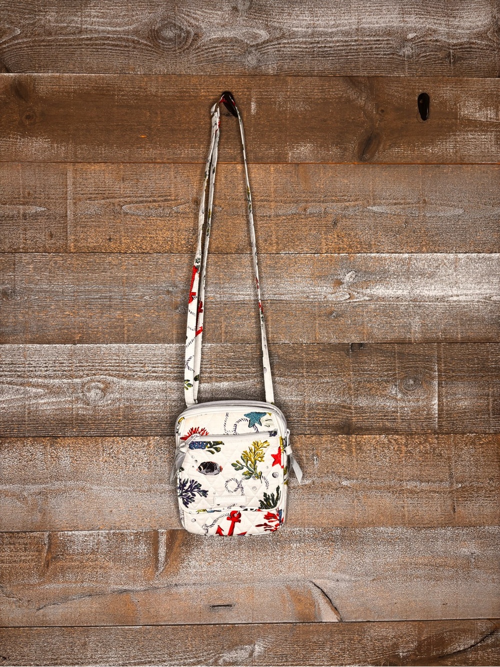 Vera Bradley sea life fish print ocean Printed Crossbody Bag